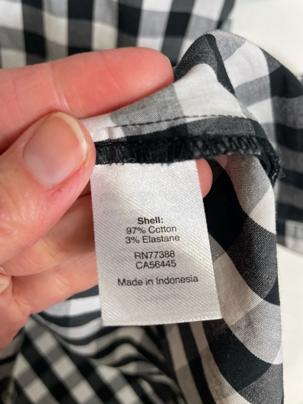 J. Crew Black and White Gingham Shift Dress w/ Tie Sleeves Size Medium